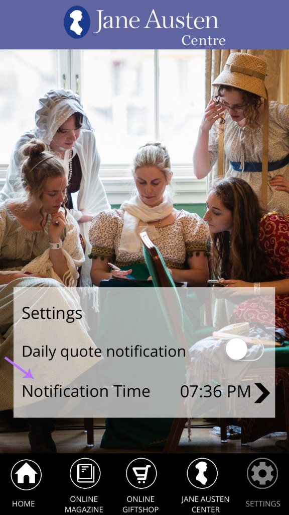 Jane Austen app