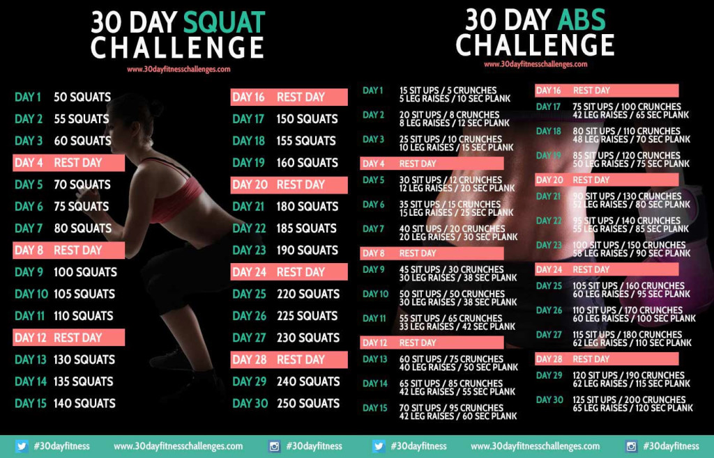 30 Day Fitness Challenges